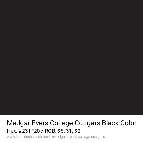 Medgar Evers College Cougars's Black color solid image preview