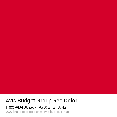 Avis Budget Group's Red color solid image preview