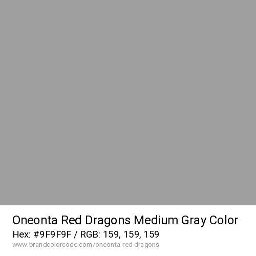 Oneonta Red Dragons's Medium Gray color solid image preview