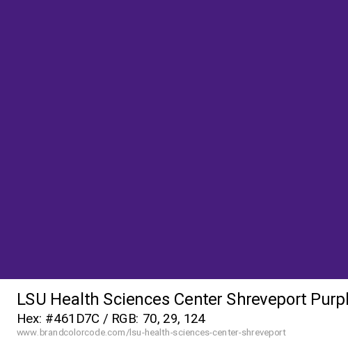 LSU Health Sciences Center Shreveport's Purple color solid image preview