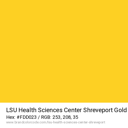 LSU Health Sciences Center Shreveport's Gold color solid image preview