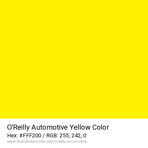 O’Reilly Automotive's Yellow color solid image preview