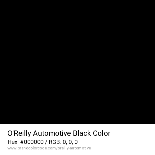 O’Reilly Automotive's Black color solid image preview