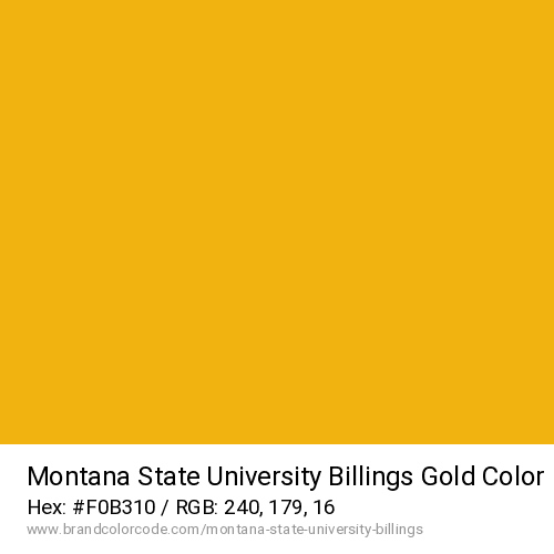 Montana State University Billings's Gold color solid image preview