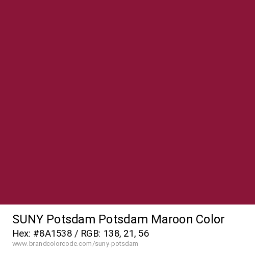 SUNY Potsdam's Potsdam Maroon color solid image preview