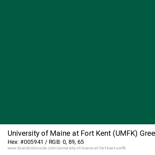 University of Maine at Fort Kent (UMFK)'s Green color solid image preview
