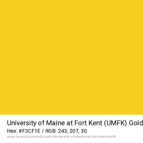 University of Maine at Fort Kent (UMFK)'s Gold color solid image preview