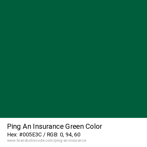 Ping An Insurance's Green color solid image preview