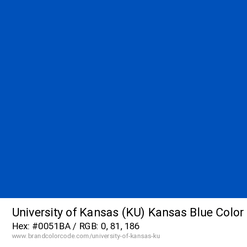University of Kansas (KU)'s Kansas Blue color solid image preview