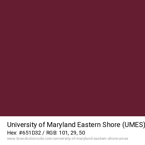 University of Maryland Eastern Shore (UMES)'s Burgundy color solid image preview