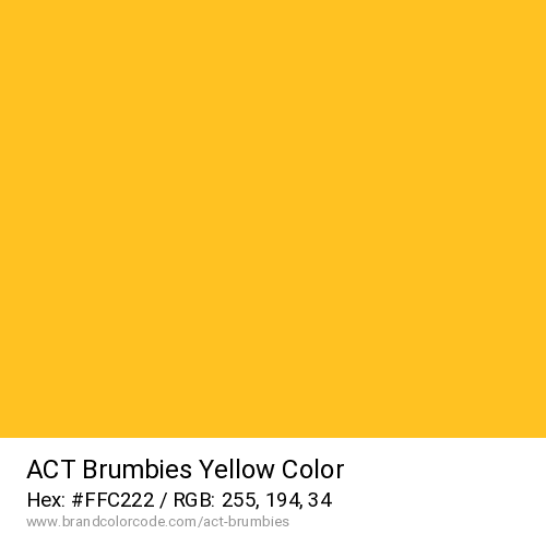 ACT Brumbies's Yellow color solid image preview