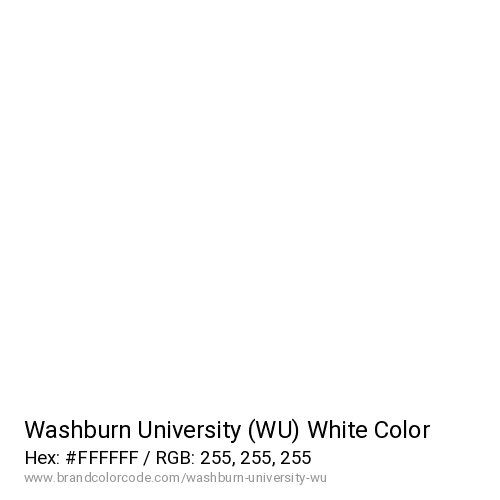 Washburn University (WU)'s White color solid image preview