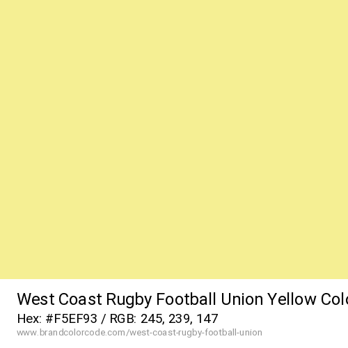West Coast Rugby Football Union's Yellow color solid image preview
