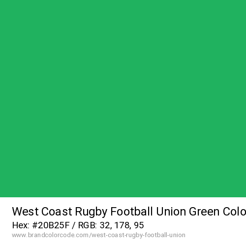 West Coast Rugby Football Union's Green color solid image preview