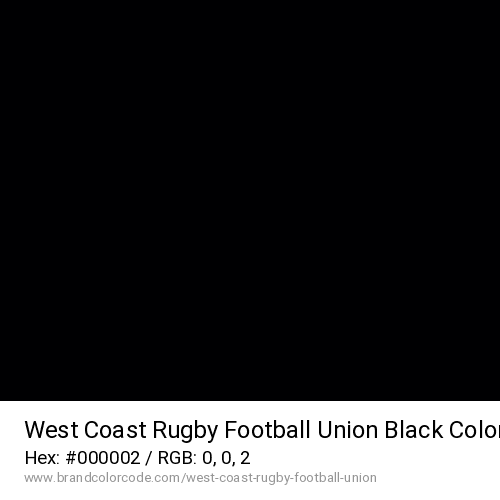 West Coast Rugby Football Union's Black color solid image preview