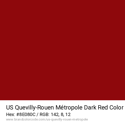 US Quevilly-Rouen Métropole's Dark Red color solid image preview