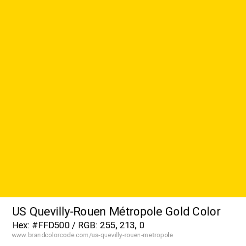 US Quevilly-Rouen Métropole's Gold color solid image preview