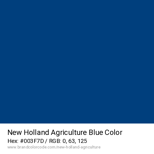 New Holland Agriculture's Blue color solid image preview