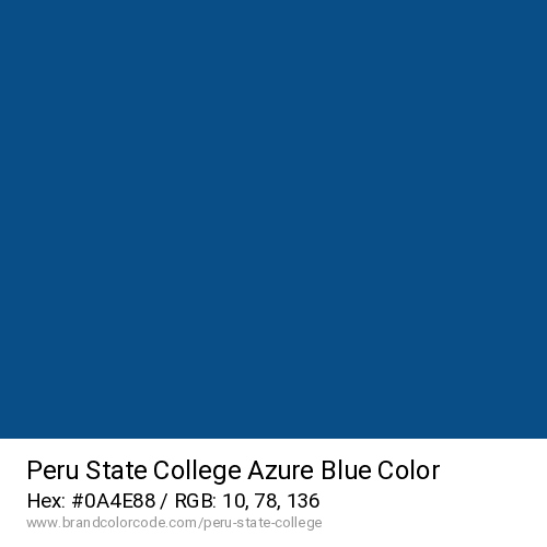 Peru State College's Azure Blue color solid image preview