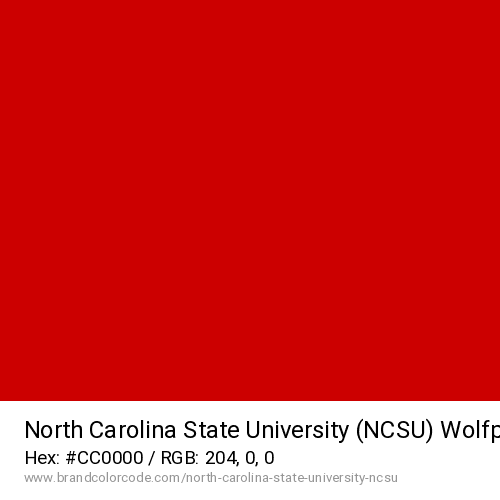North Carolina State University (NCSU)'s Wolfpack Red color solid image preview
