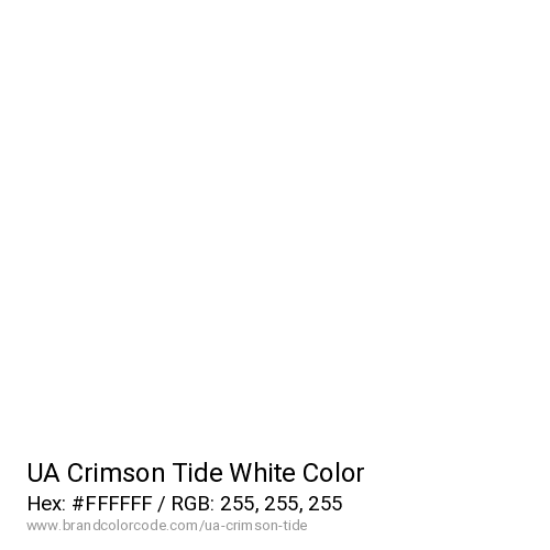 UA Crimson Tide's White color solid image preview