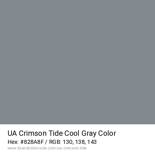 UA Crimson Tide's Cool Gray color solid image preview