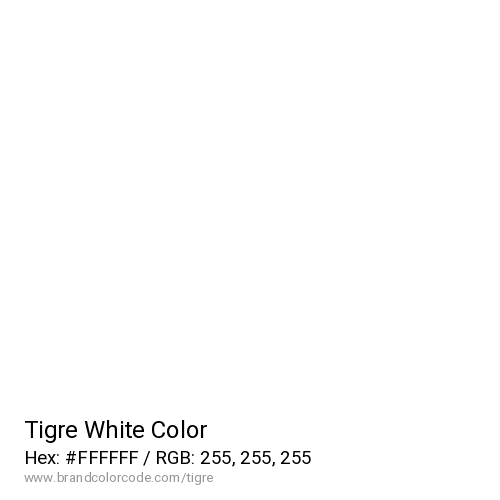 Tigre's White color solid image preview