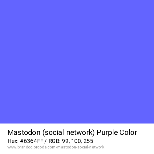 Mastodon (social network)'s Purple color solid image preview