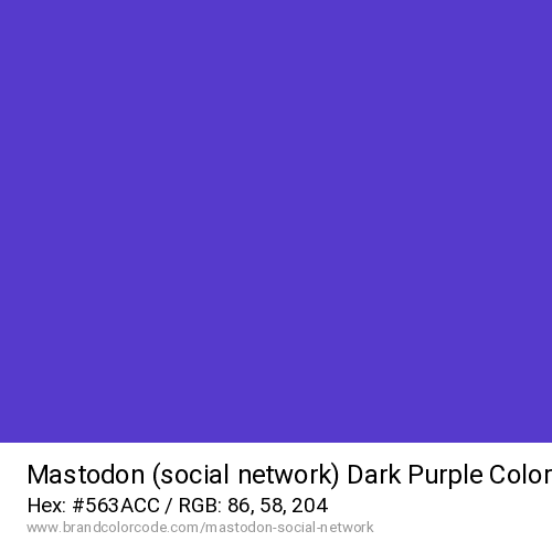 Mastodon (social network)'s Dark Purple color solid image preview