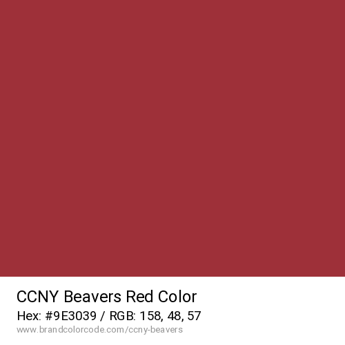 CCNY Beavers's Red color solid image preview