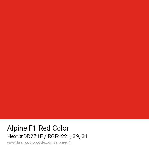 Alpine F1's Red color solid image preview
