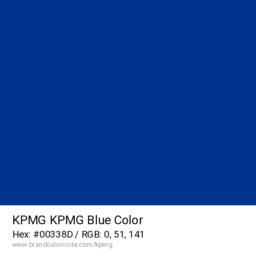 KPMG's KPMG Blue color solid image preview