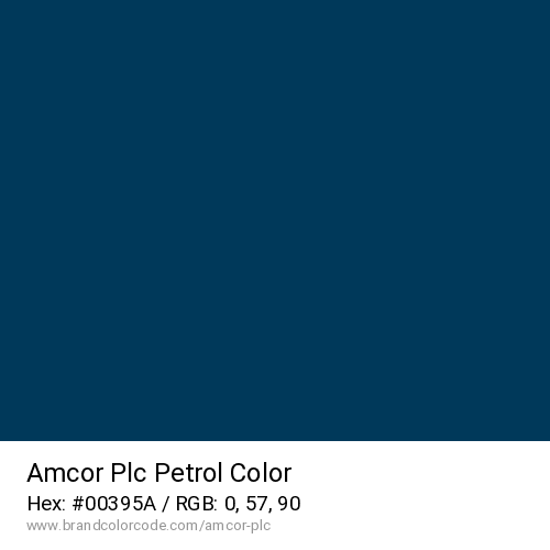 Amcor Plc's Petrol color solid image preview