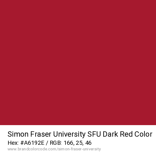 Simon Fraser University's SFU Dark Red color solid image preview