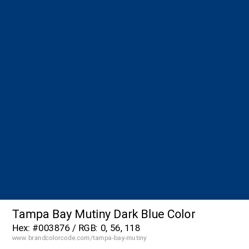 Tampa Bay Mutiny's Dark Blue color solid image preview
