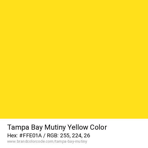 Tampa Bay Mutiny's Yellow color solid image preview