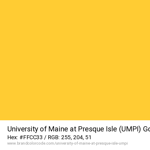 University of Maine at Presque Isle (UMPI)'s Gold color solid image preview