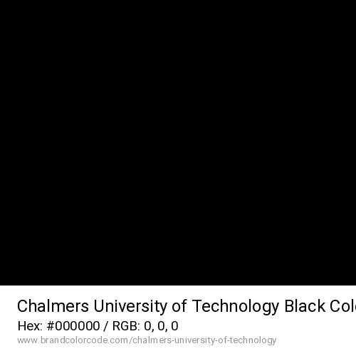 Chalmers University of Technology's Black color solid image preview
