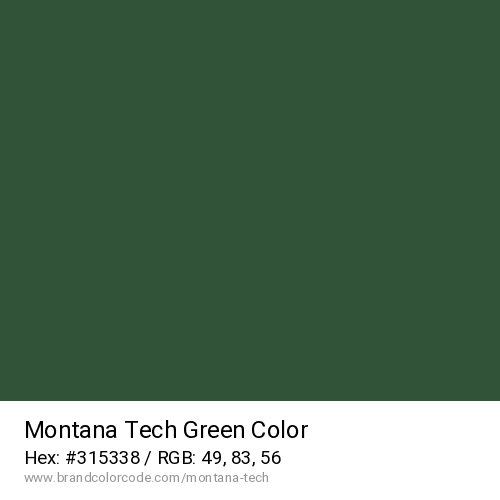 Montana Tech's Green color solid image preview