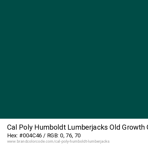 Cal Poly Humboldt Lumberjacks's Old Growth Green color solid image preview
