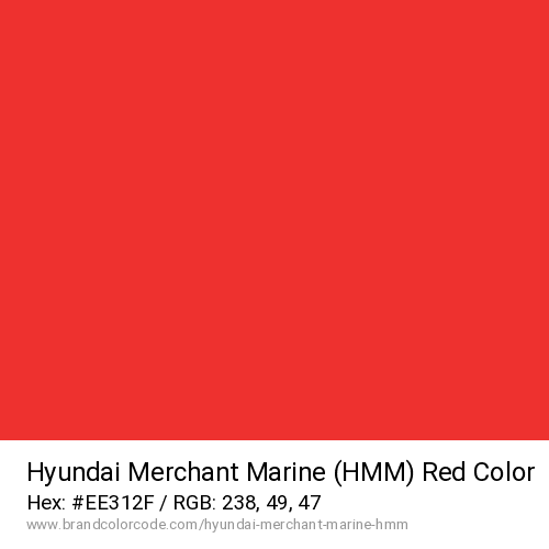 Hyundai Merchant Marine (HMM)'s Red color solid image preview
