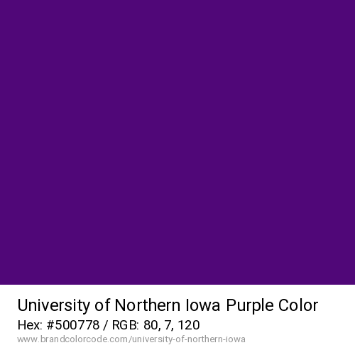 University of Northern Iowa's Purple color solid image preview