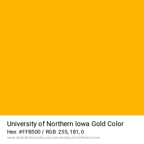 University of Northern Iowa's Gold color solid image preview