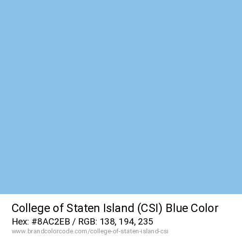 College of Staten Island (CSI)'s Blue color solid image preview