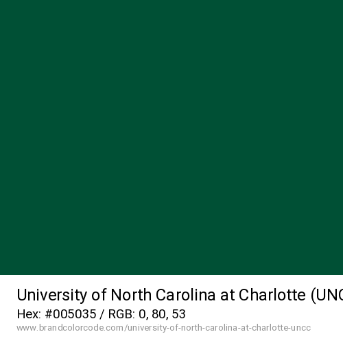 University of North Carolina at Charlotte (UNCC)'s Charlotte Green color solid image preview