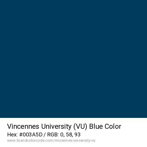 Vincennes University (VU)'s Blue color solid image preview