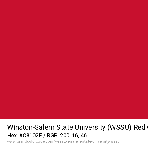 Winston-Salem State University (WSSU)'s Red color solid image preview