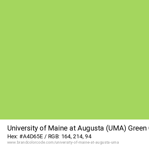 University of Maine at Augusta (UMA)'s Green color solid image preview