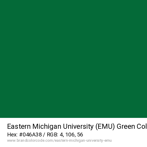 Eastern Michigan University (EMU)'s Green color solid image preview
