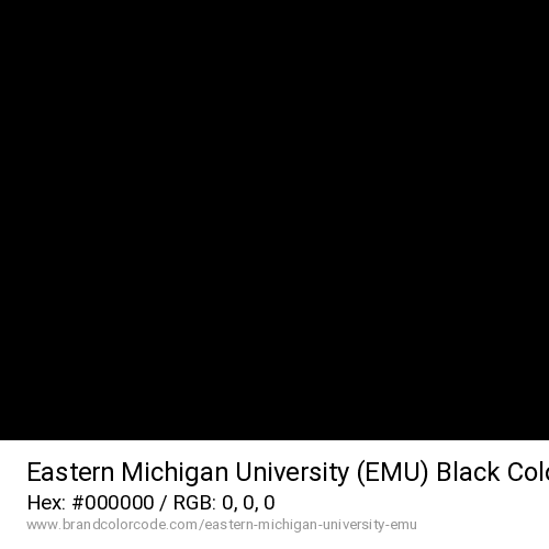 Eastern Michigan University (EMU)'s Black color solid image preview